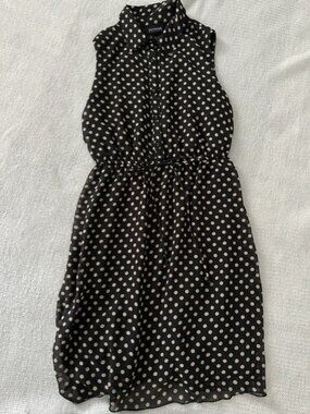 Enfocus Polka Dot Sleeveless Dress XS